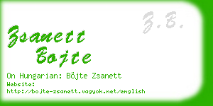 zsanett bojte business card