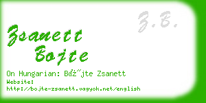 zsanett bojte business card